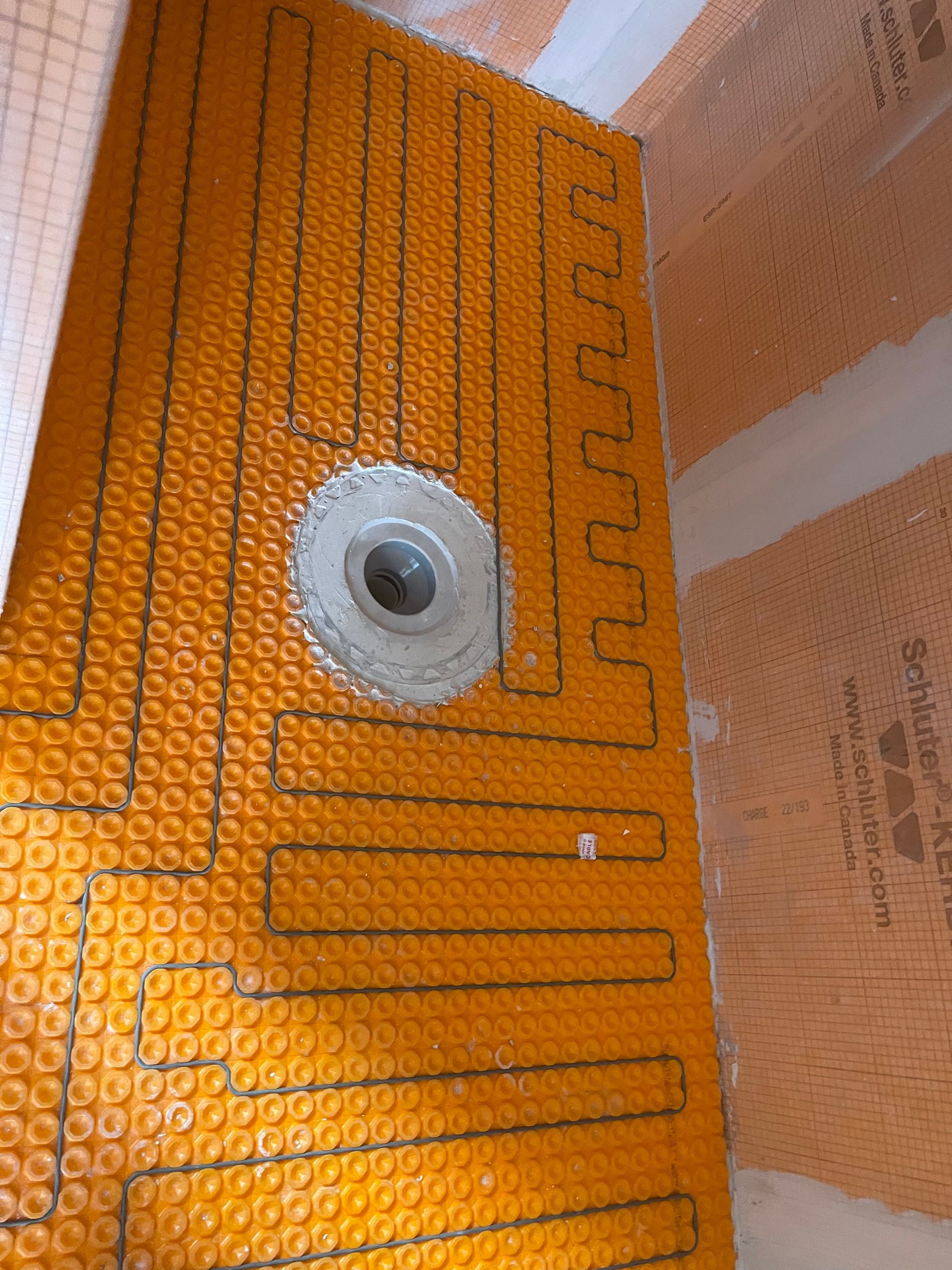 Shower heated floors 