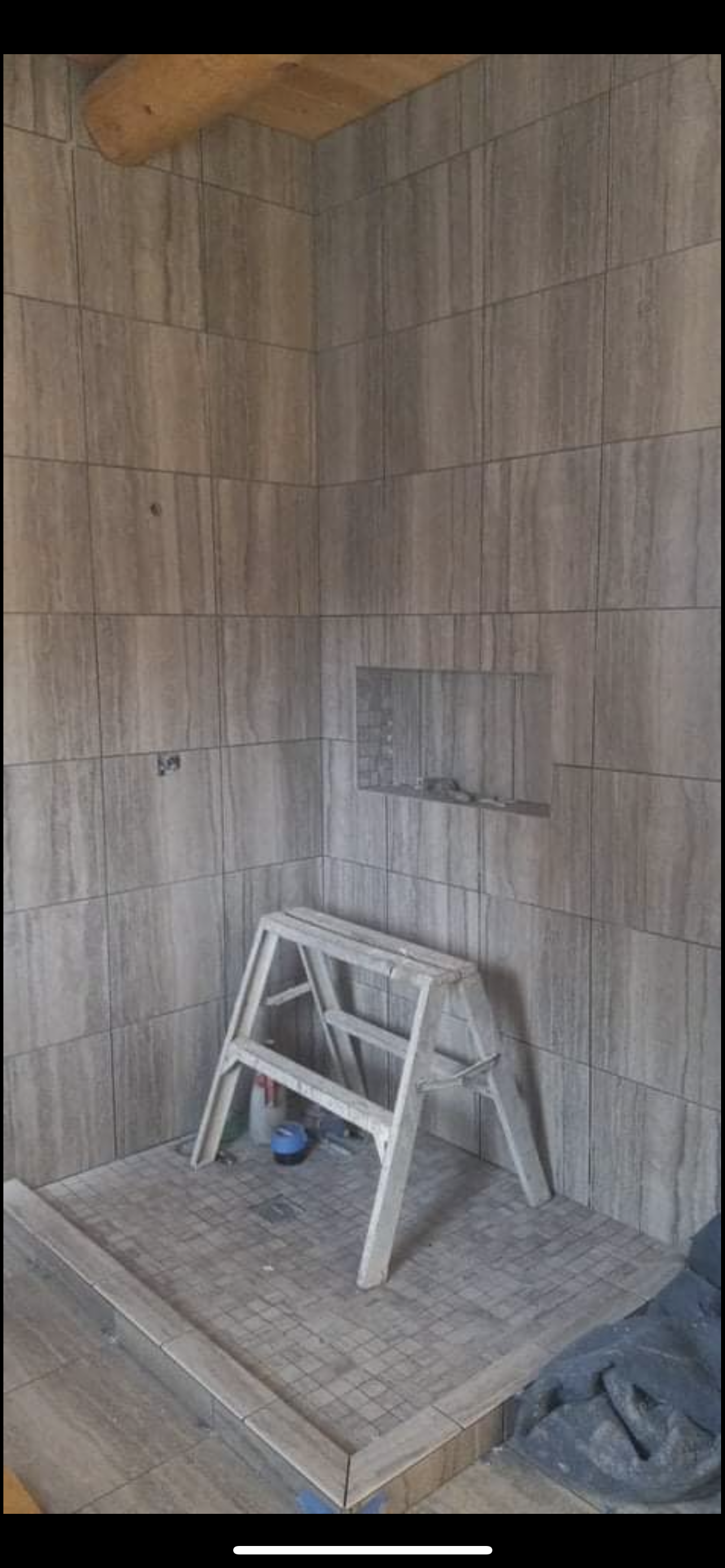 Bathroom tile installation 