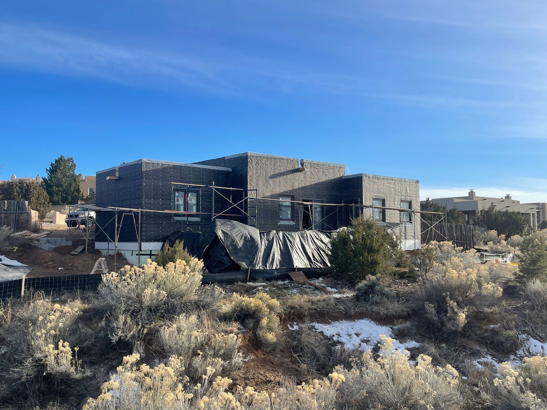 Santa Fe New Mexico Stucco Install 