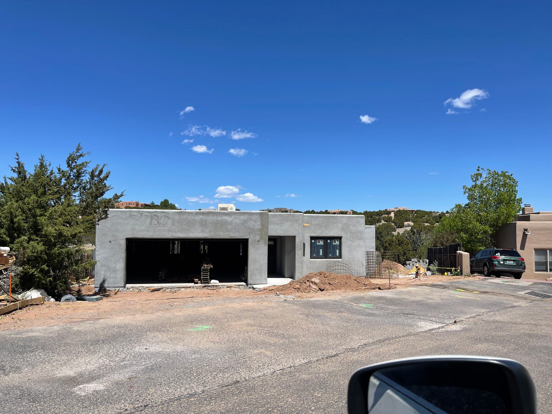 New stucco skim base coat with embedded fiberglass mesh for STO color coat application in Eldorado NM