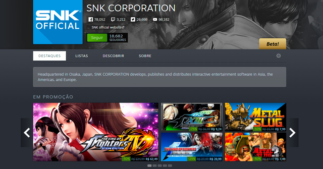 Steam traz jogos de luta da SNK em promoção; confira lista