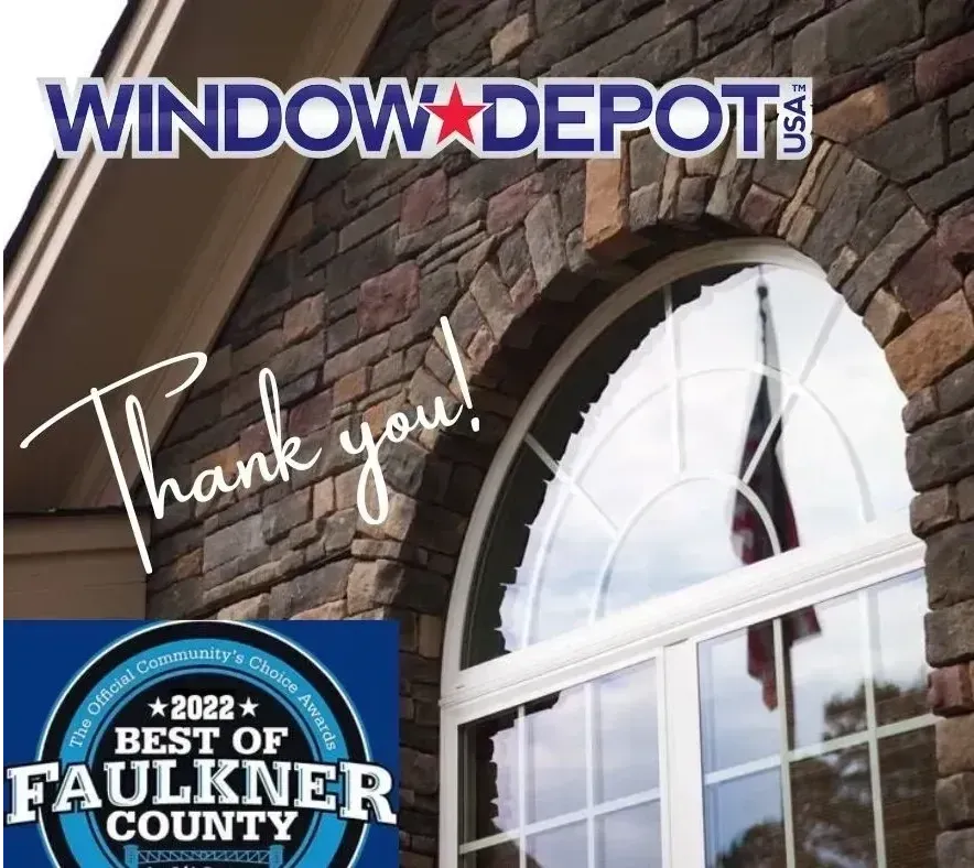 A picture of a window with the words thank you on it