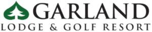 Garland lodge and golf resort logo on a white background