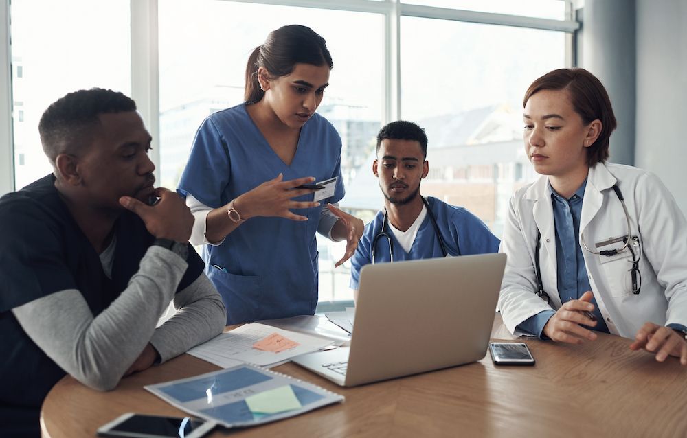 Team Meeting in an Office — Blue Stone Medical & Professional in West Rockhampton, QLD