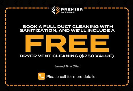 Free Dryer Vent Cleaning ($250 Value)
