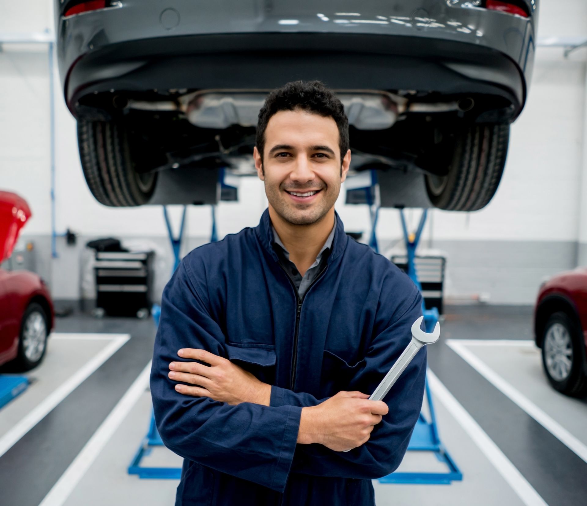 Portrait of a mechanic fixing cars at an auto repair shop | Stratford, CT | Mattie's Service 