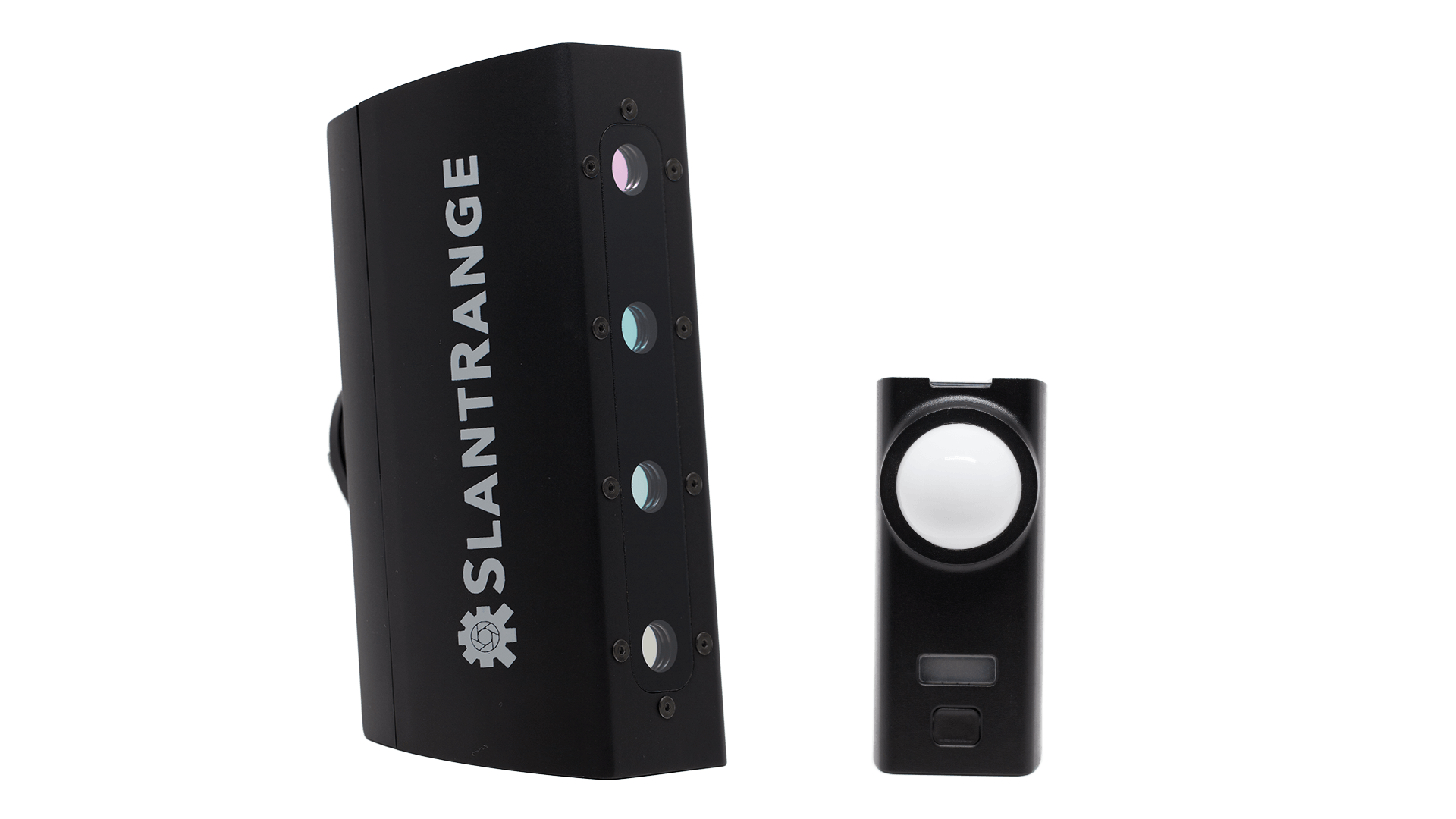 A slantrange device is sitting next to a smaller device