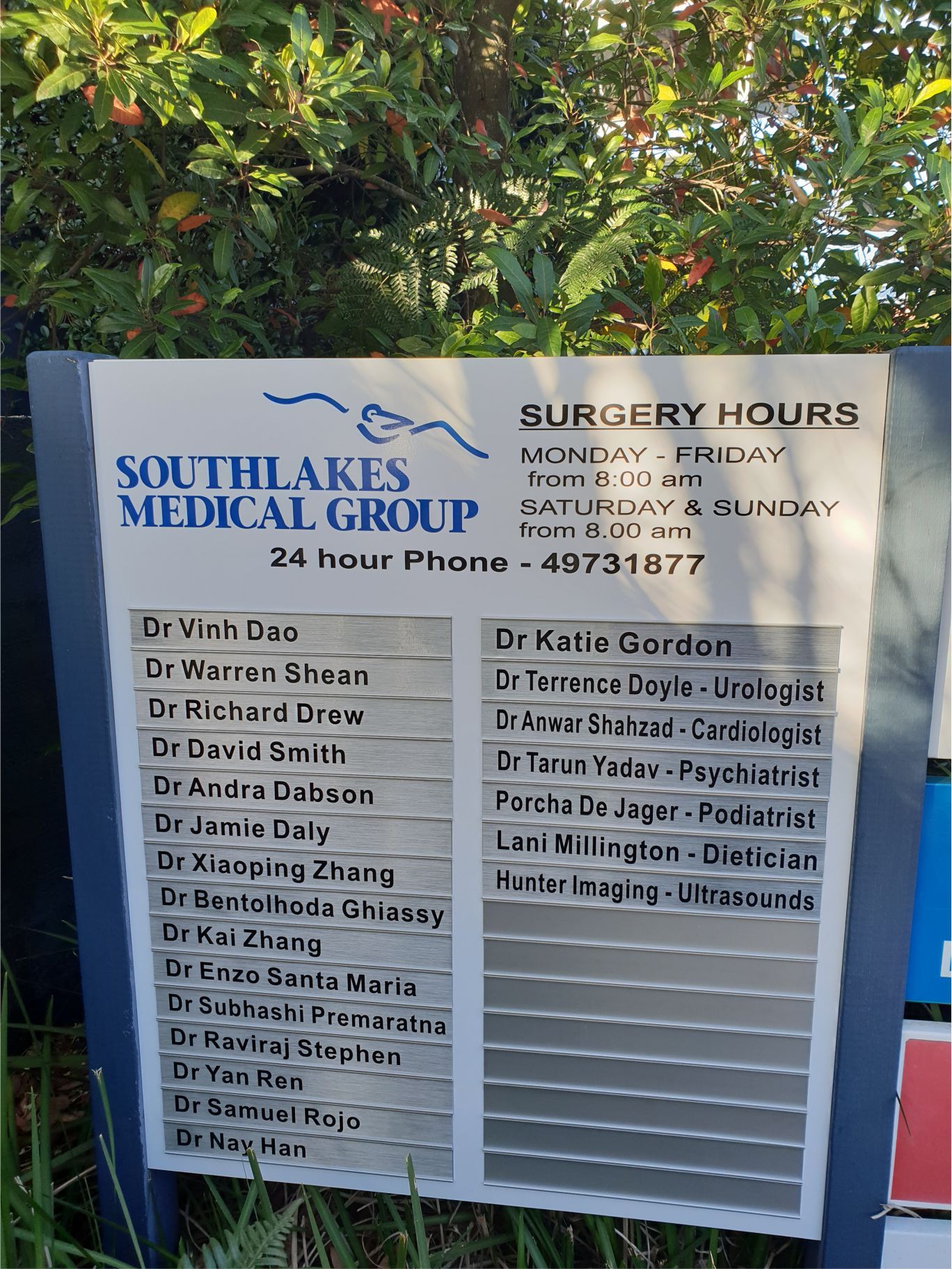 View of a signage board