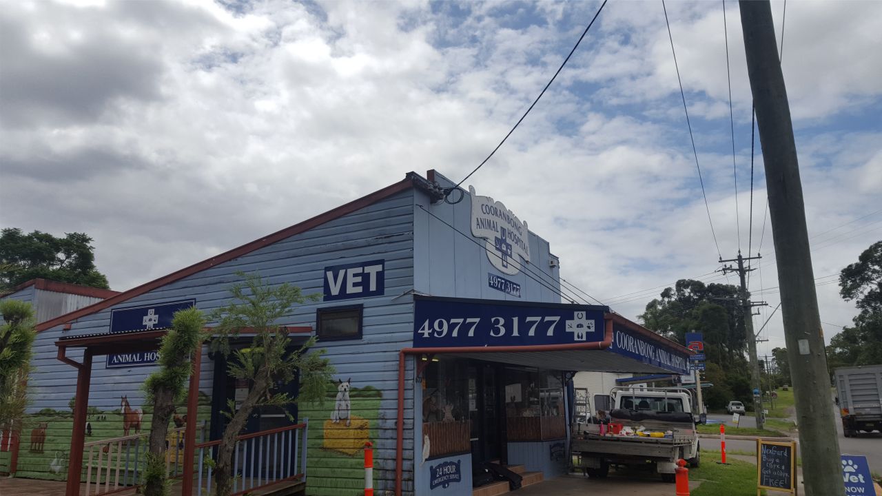 view of signage board installed on the building