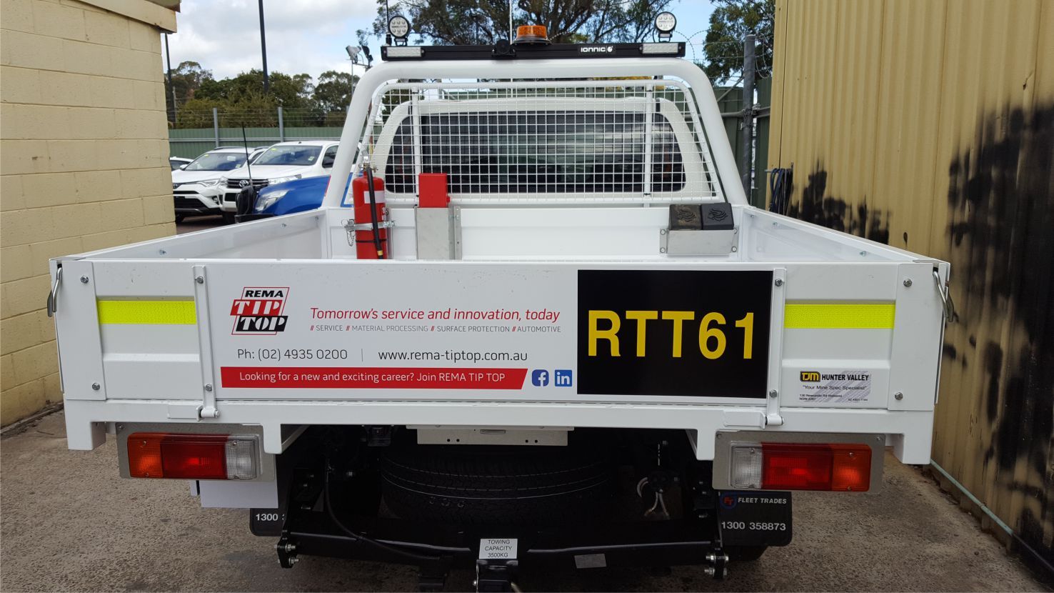 rear view of a pickup truck