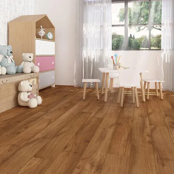 Wooden Floorboards in a Medium Brown Color With Varying Grain Patterns — BLB Flooring Solutions in Central Coast, NSW