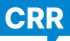 The word crr is on a blue background