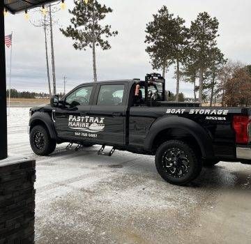 Black pickup truck with