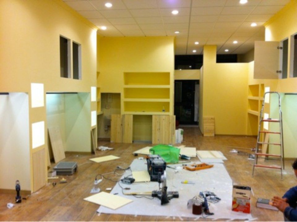 Zona giorno in ristrutturazione