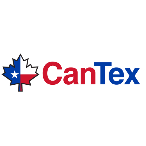 Logo: Maple leaf with Texas flag overlay and 