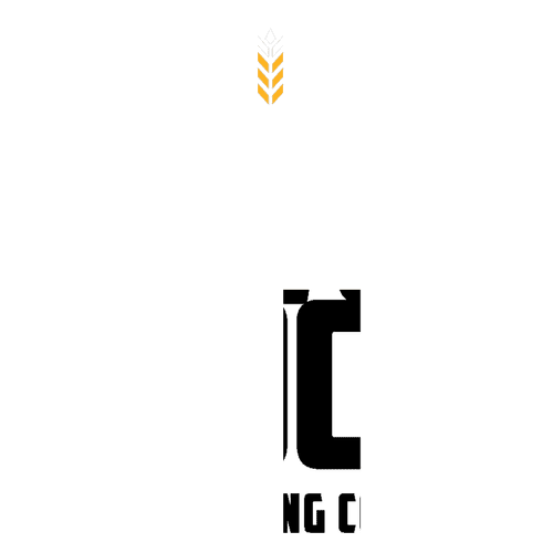 Logo of a brewery with a wheat stalk symbol above the name. The name is partially visible.