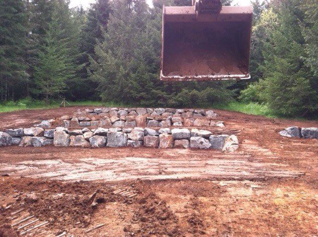 Land Contouring in Progress — Eugene, OR — Braun Excavating Inc.