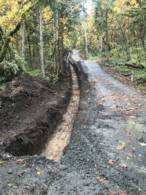 Excavated Part of The Road — Eugene, OR — Braun Excavating Inc.