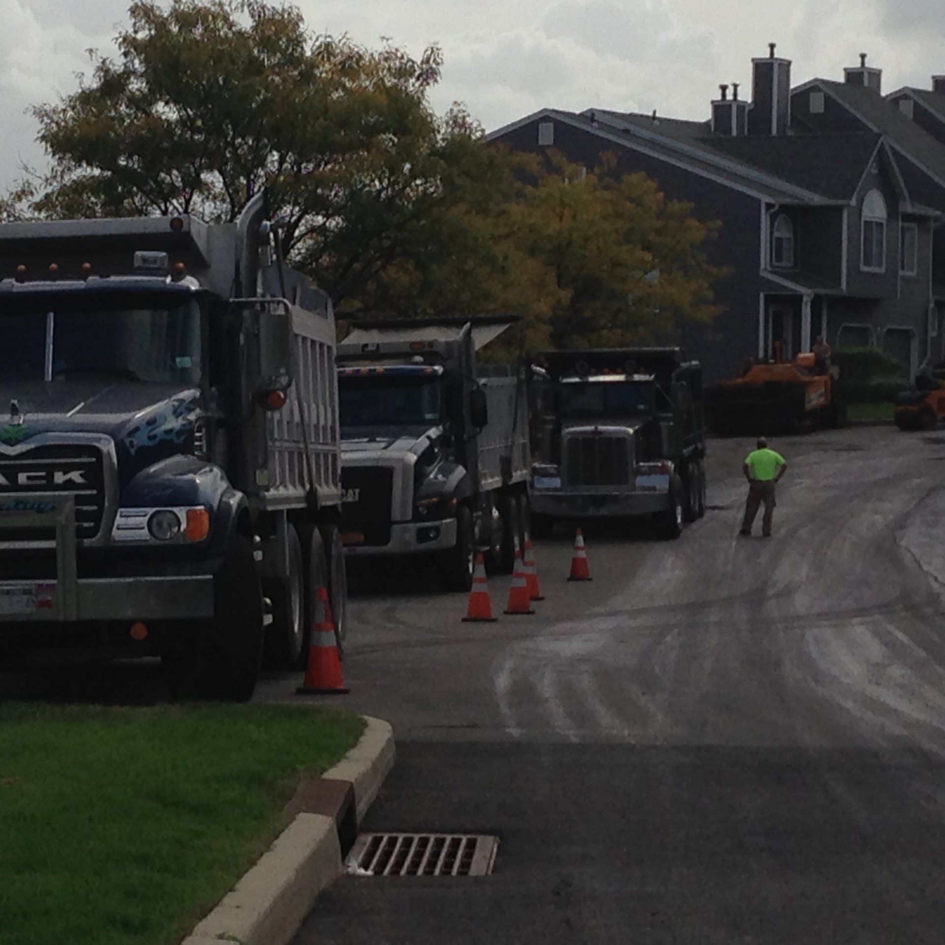 Fill Removal — Road with Trucks in Pearl River, NY