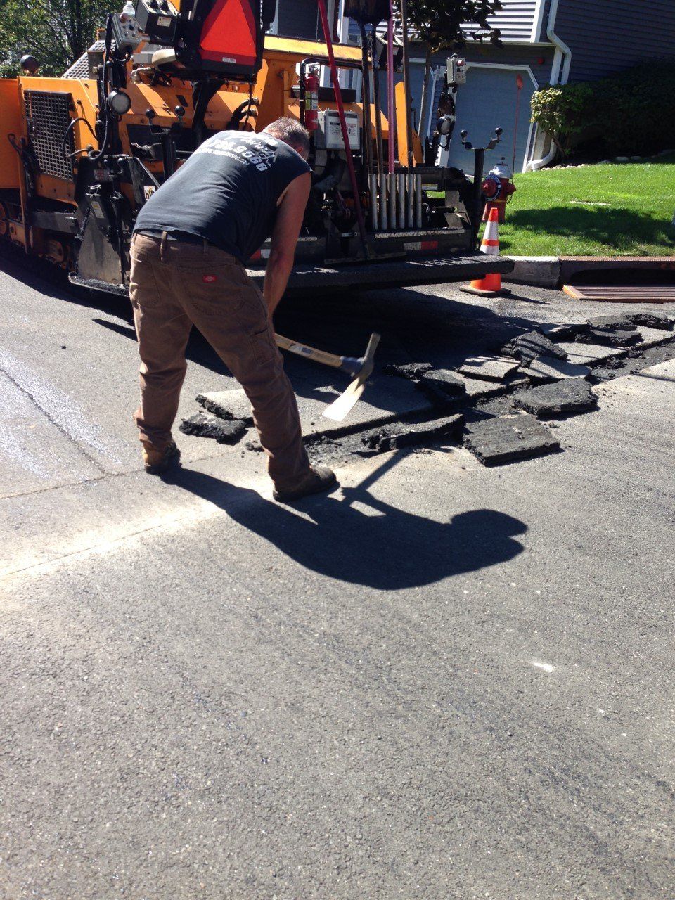 Grader — Asphalt Road in Pearl River, NY