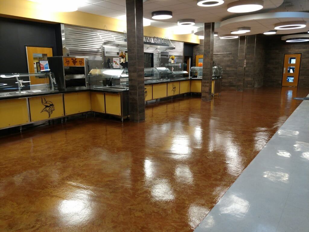 Commercial Kitchen With Polyaspartic Flooring
