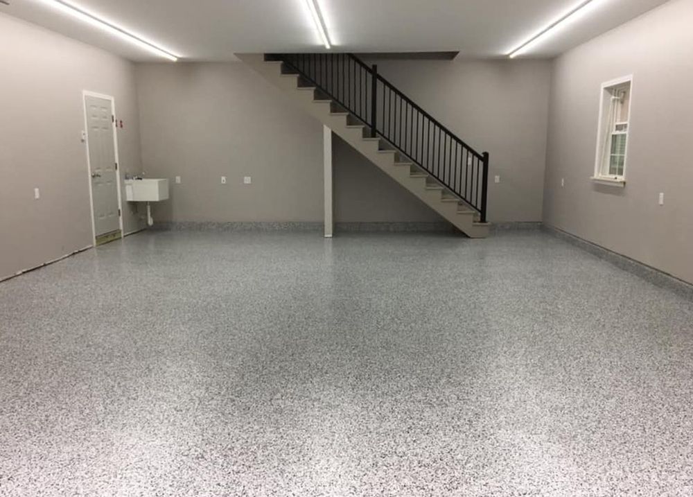 Basement Floor With Polyaspartic Flooring