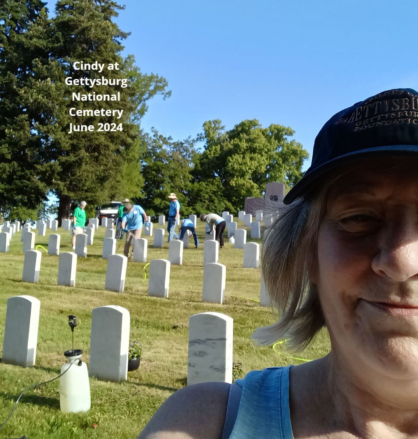 Cindy at Gettysburg National Cemetery