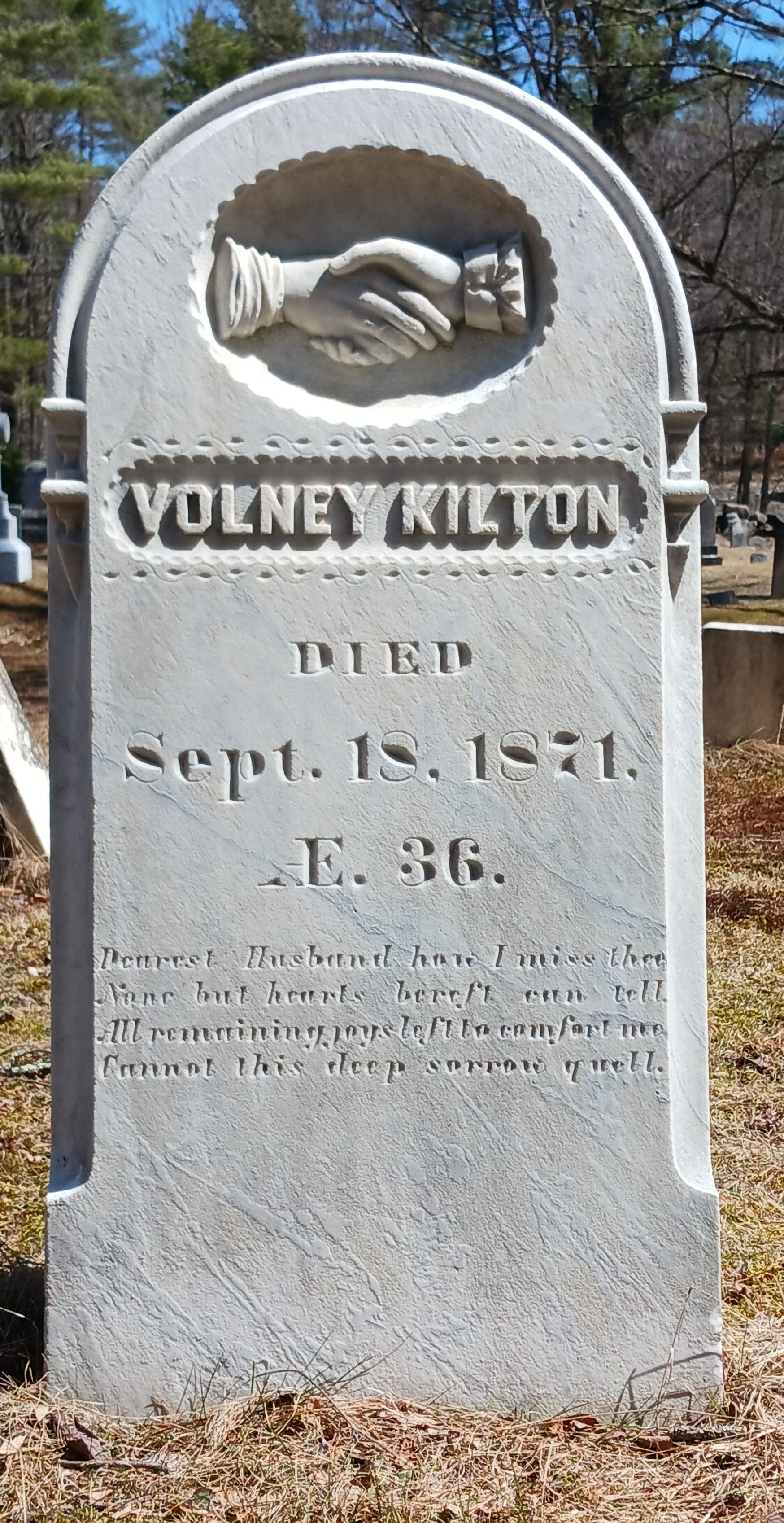 Cleaned 1871 gravestone