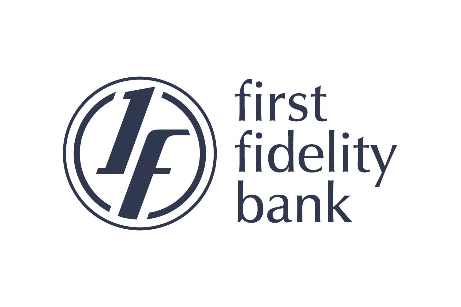 The first fidelity bank logo is on a white background.