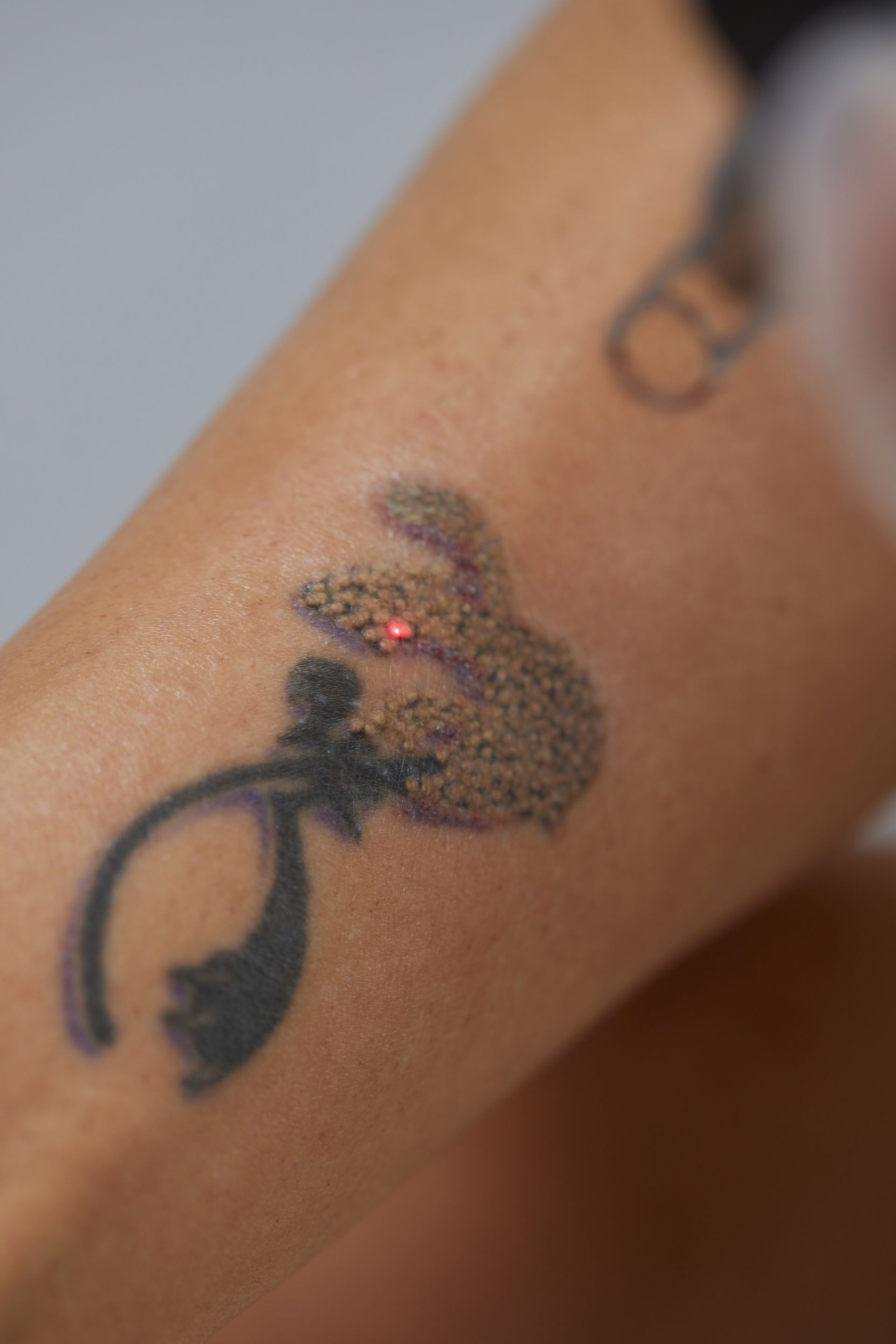 A close up of a tattoo on a person 's arm