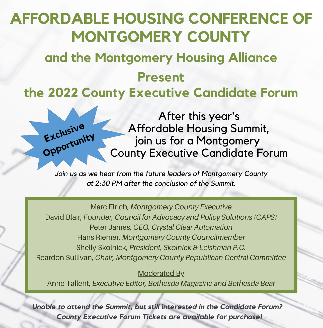Summit Affordable Housing Conference of Montgomery County (AHCMC)