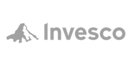 Invesco logo in gray with a stylized mountain icon and wordmark