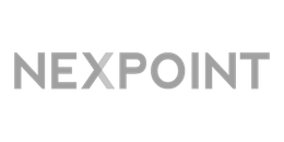Gray “NEXPOINT” wordmark logo on a white background