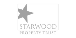 Starwood Property Trust logo with gray star and text inside a square frame