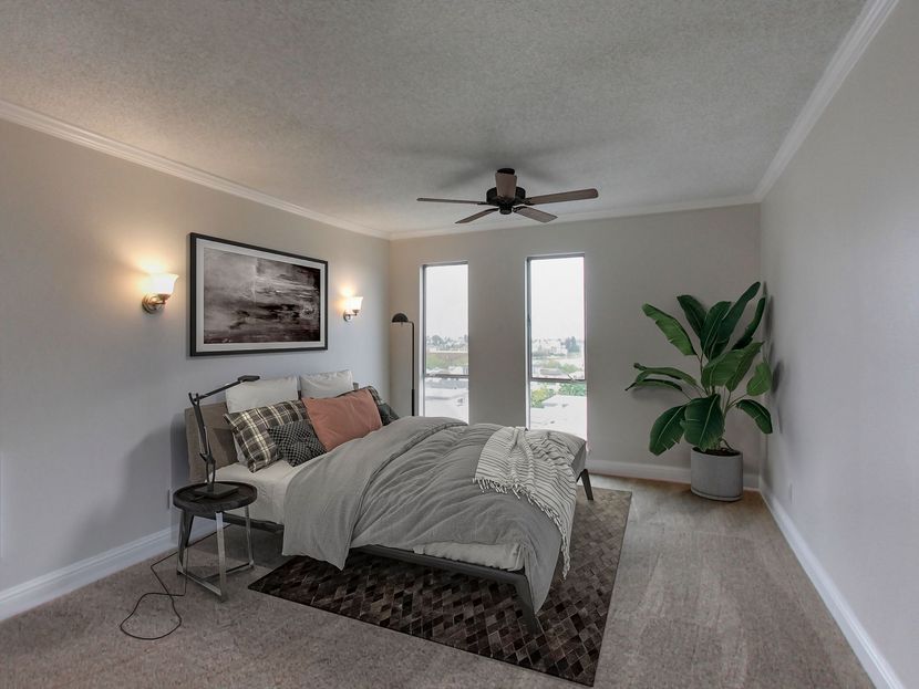 bedroom 378 van buren oakland apartment staged 