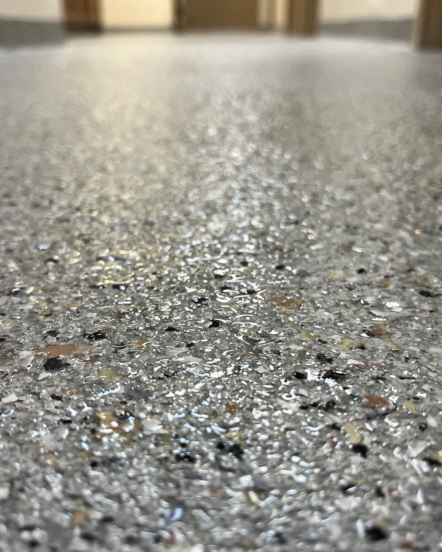 epoxy-coated rough floor