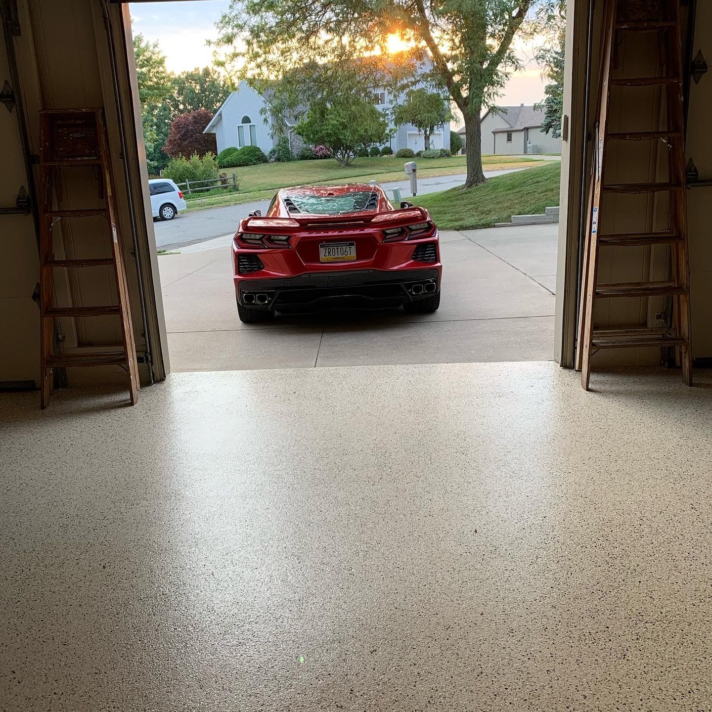 metallic epoxy floor design
