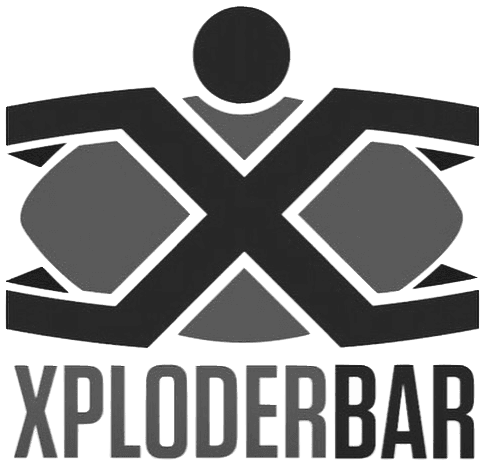A black and white logo for xploderbar