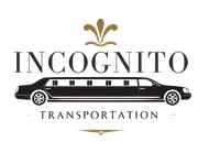 The logo for incognito transportation shows a black limousine.