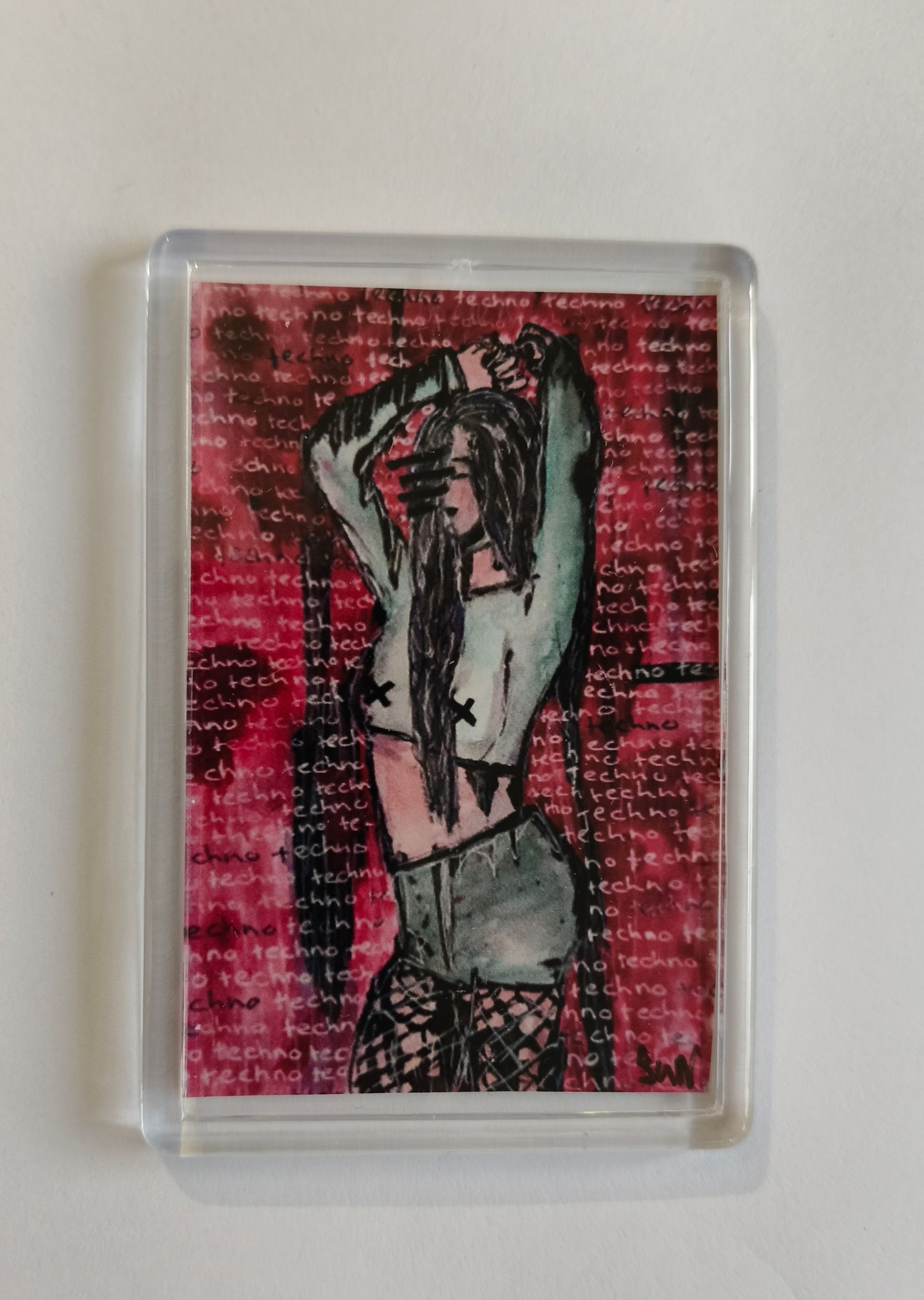techno girl magneet