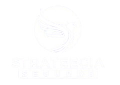 Logotipo blanco: Círculo con pájaro estilizado, 