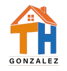 Un logotipo de González muestra una casa con techo rojo.