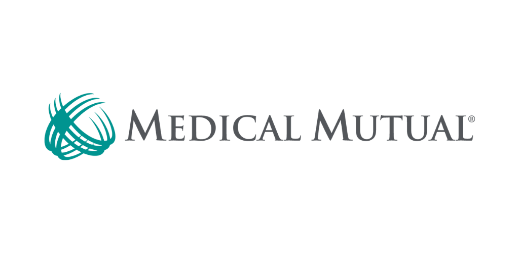 Medical Mutual logo: teal, abstract globe icon next to text "MEDICAL MUTUAL."