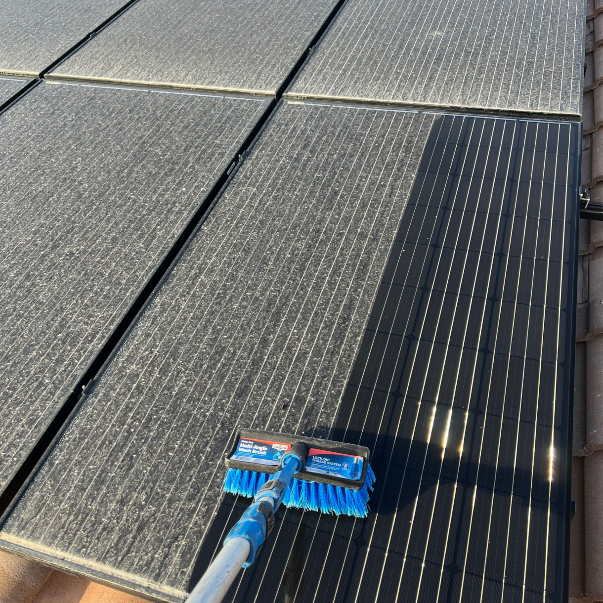 Brushing solar system cleaning services
