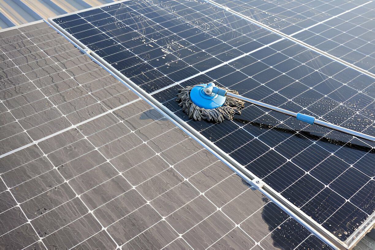 before and after dusty solar panels