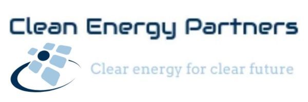 A logo for clean energy partners clear energy for clear future