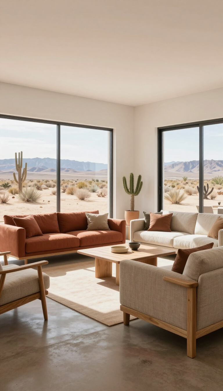 Bright, clean interior of a Needles-area home with natural desert light