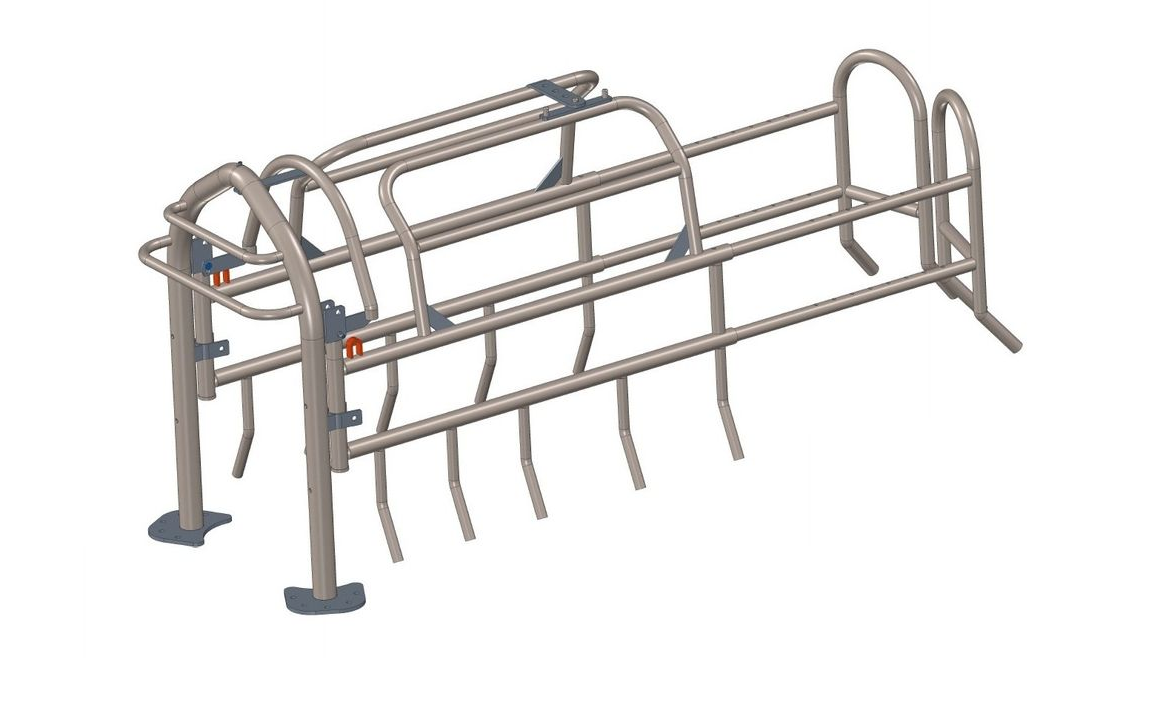 Cold-bent galvanized steel farrowing crate for pigs ensuring safety, hygiene, and durability in modern breeding farms.