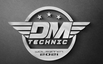 DM Technic logo with bold typography and emblem – symbol of precision engineering and durability.