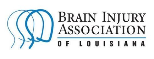 Logo for Brain Injury Association of Louisiana: stylized brains in blue, text below.